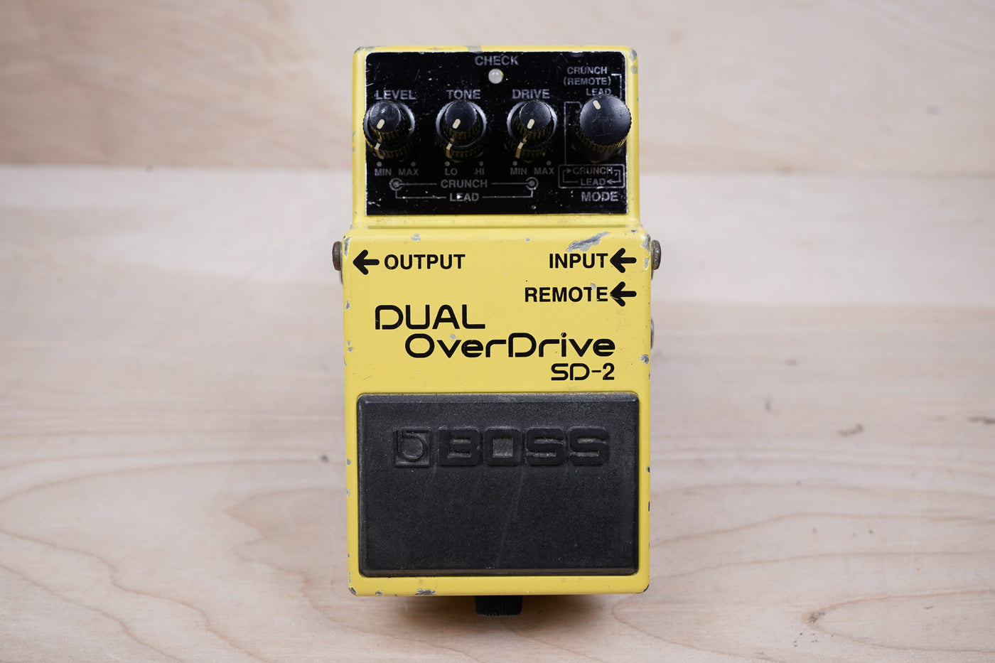 Boss SD-2 Dual OverDrive (Silver Label) 1993 Yellow Made in Taiwan