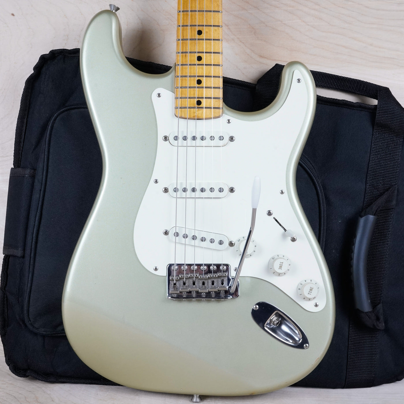 Fender ST-57 Stratocaster Reissue CIJ 1996 Aged Inca Silver Japan w/ Bag