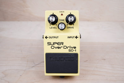 Boss SD-1 Super OverDrive (Black Label) 1984 Yellow MIJ