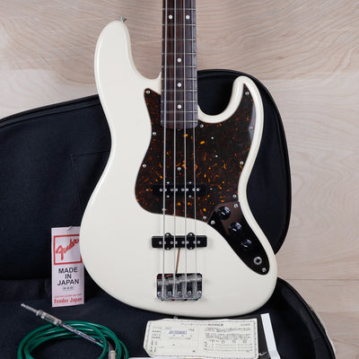 Fender JB-62 Jazz Bass Reissue MIJ 2012 Vintage White Made in Japan w/ Bag