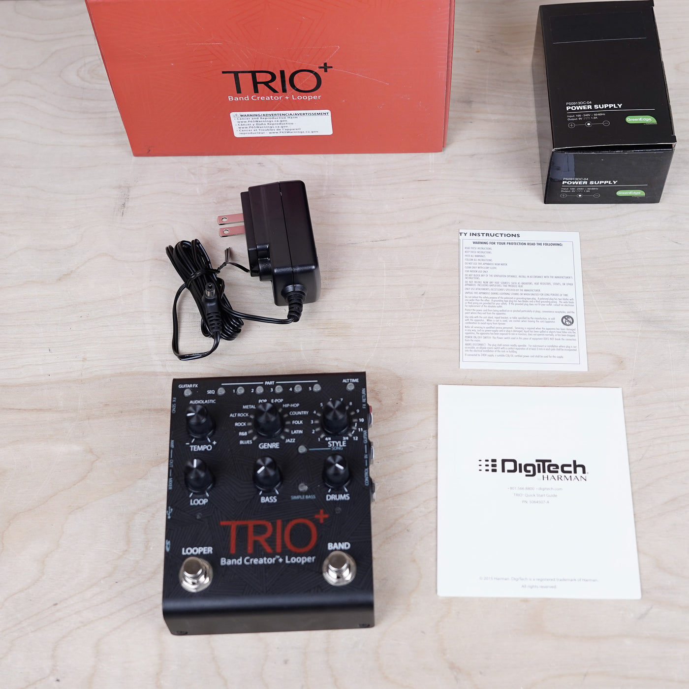 DigiTech TRIO Plus Band Creator + Looper in Box with Power Adapter, 16gb SD card, Paperwork