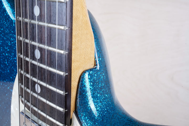 Ibanez Talman TC825 MIJ 1996 Flaked Blue Sparkle Factory Bigsby