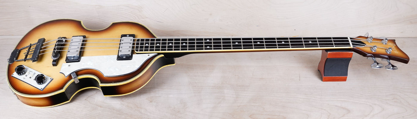 Greco VB-360 Violin Bass MIJ Vintage 1970s Sunburst Maxon Pickups w/ OHSC