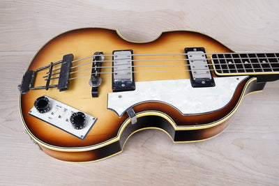 Greco VB-360 Violin Bass MIJ Vintage 1970s Sunburst Maxon Pickups w/ OHSC