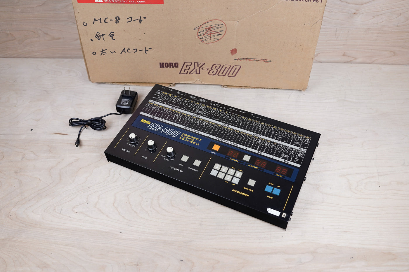 Korg EX-800 Programmable Polyphonic Synth Module in box w/ Power Supply