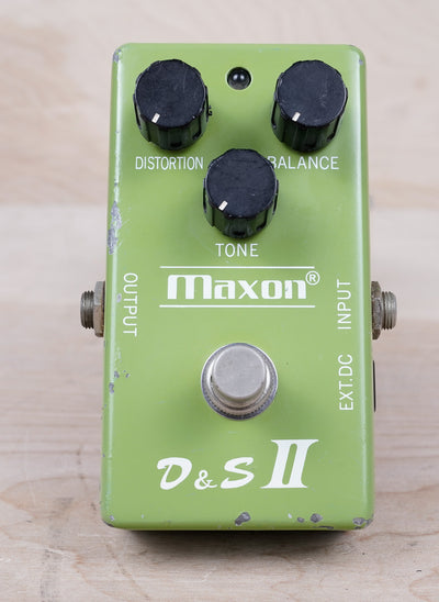 Maxon D&S II 1970s Light Green Distortion and Sustainer Vintage Made in Japan MIJ