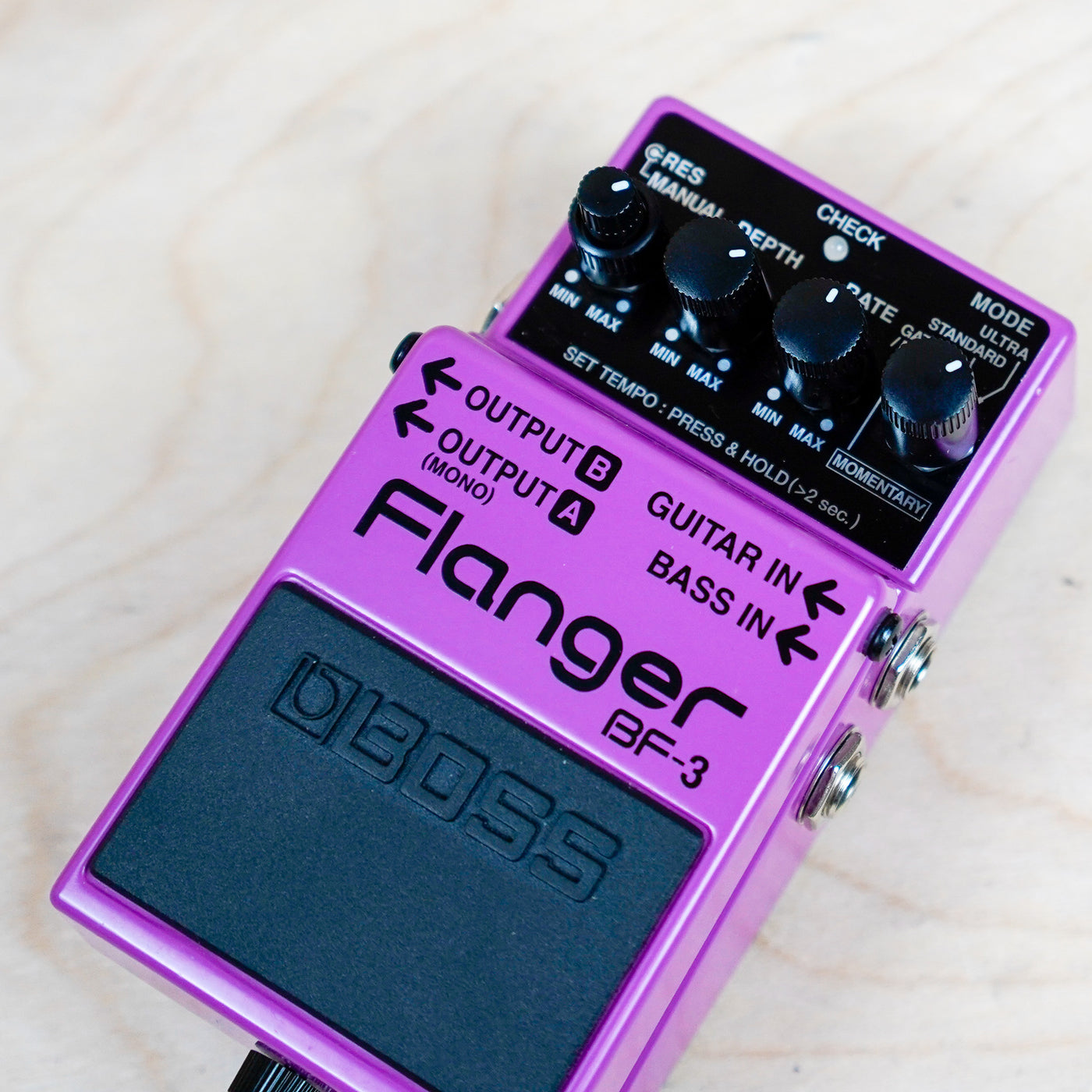 Boss BF-3 Flanger (Dark Gray Label) 2010 Purple
