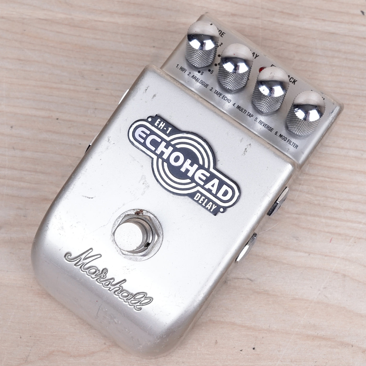 Marshall EH-1 Echohead Delay Pedal Silver Made in China