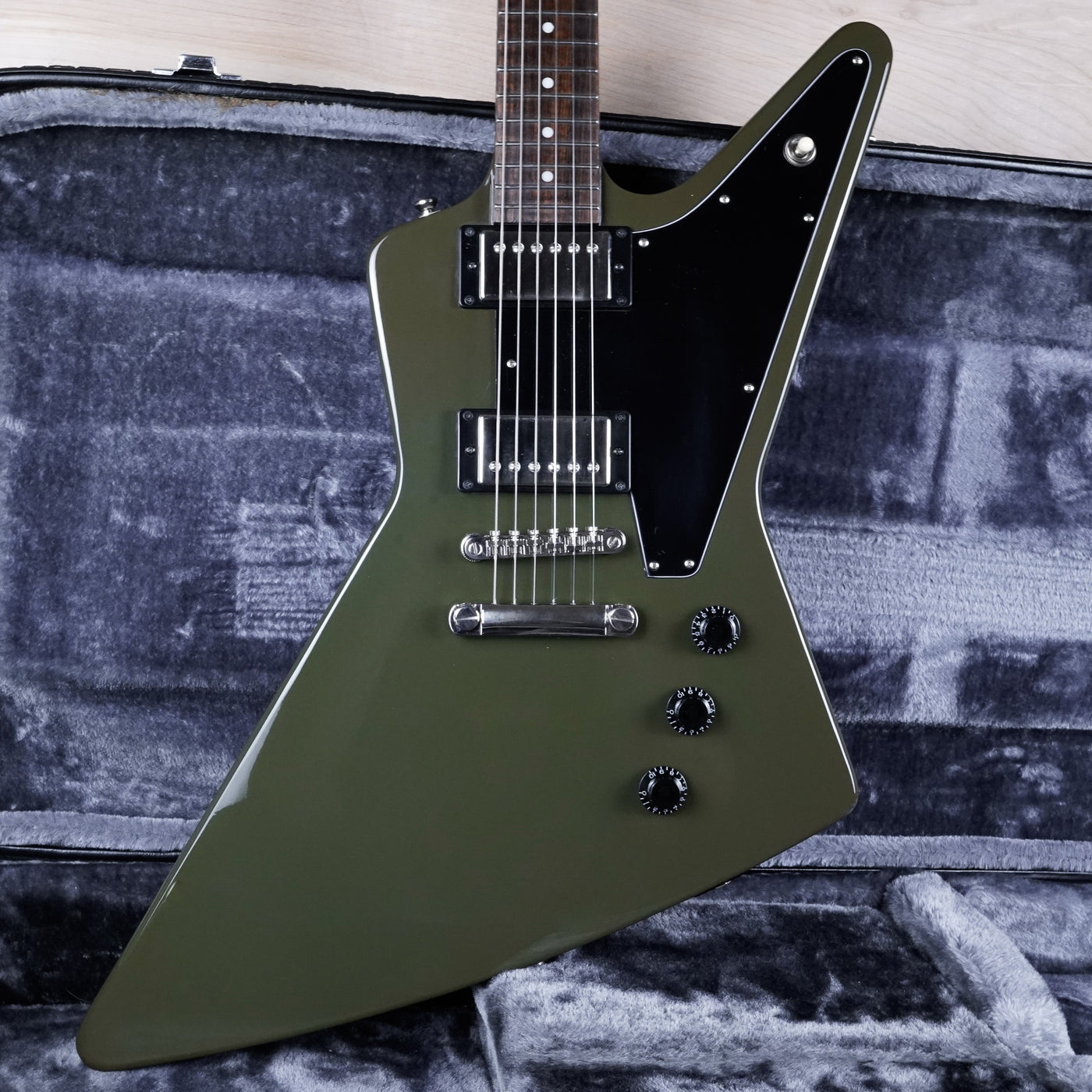 Epiphone Limited Run Explorer 2020 Olive Drab Green w/ Epiphone Hard Case