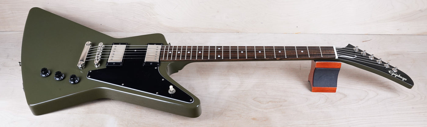 Epiphone Limited Run Explorer 2020 Olive Drab Green w/ Epiphone Hard Case