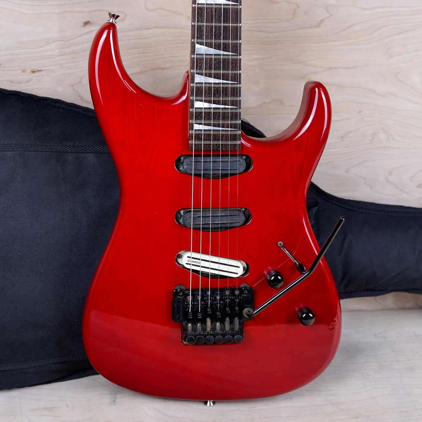 Charvel by Jackson Super Dinky Soloist AR-110 SSS MIJ 1990 See Through Red Made in Japan w/ Bag