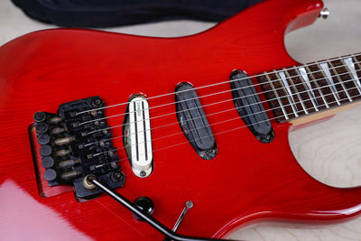 Charvel by Jackson Super Dinky Soloist AR-110 SSS MIJ 1990 See Through Red Made in Japan w/ Bag