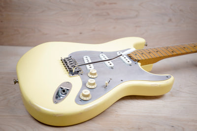 Fender Order Made ST-57 Stratocaster Reissue 1990 Parts Guitar Aged White Made in Japan MIJ w/ Bag