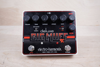 Electro-Harmonix Deluxe Big Muff Pi Distortion / Sustainer Black & Red w/ Power Supply