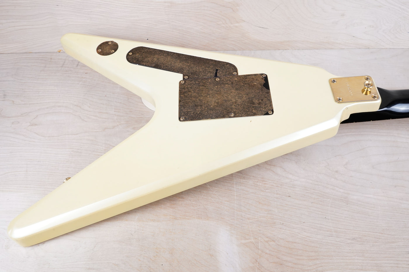 Greco MTV-60 MIJ 1984 Vintage White Dry 1982 Pickups Spin Diver Locking Tremolo Japan Flying V Style w/ Bag