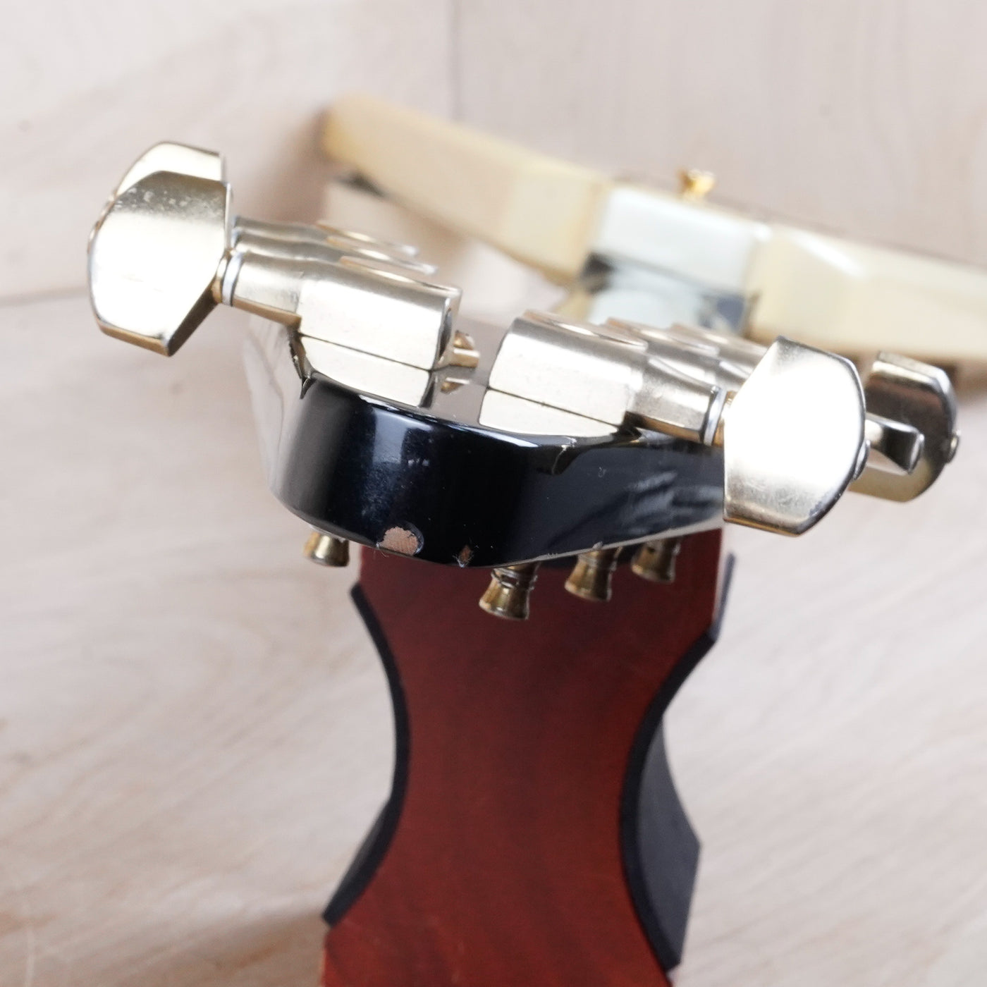 Greco MTV-60 MIJ 1984 Vintage White Dry 1982 Pickups Spin Diver Locking Tremolo Japan Flying V Style w/ Bag