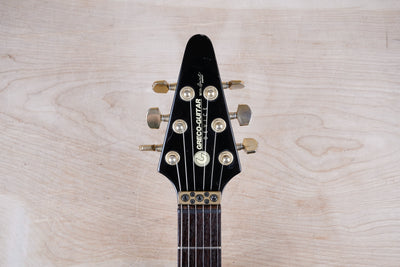 Greco MTV-60 MIJ 1984 Vintage White Dry 1982 Pickups Spin Diver Locking Tremolo Japan Flying V Style w/ Bag