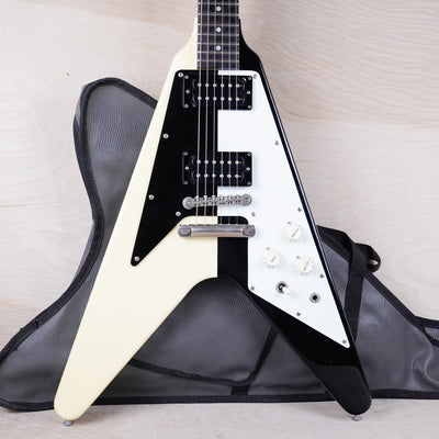 Greco MSV-650 Michael Schenker Flying V MIJ 1984 Black/White Japan w/ Bag