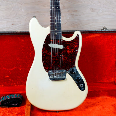Fender Musicmaster with Rosewood Fretboard 1973 Vintage Aged Olympic White w/ OHSC