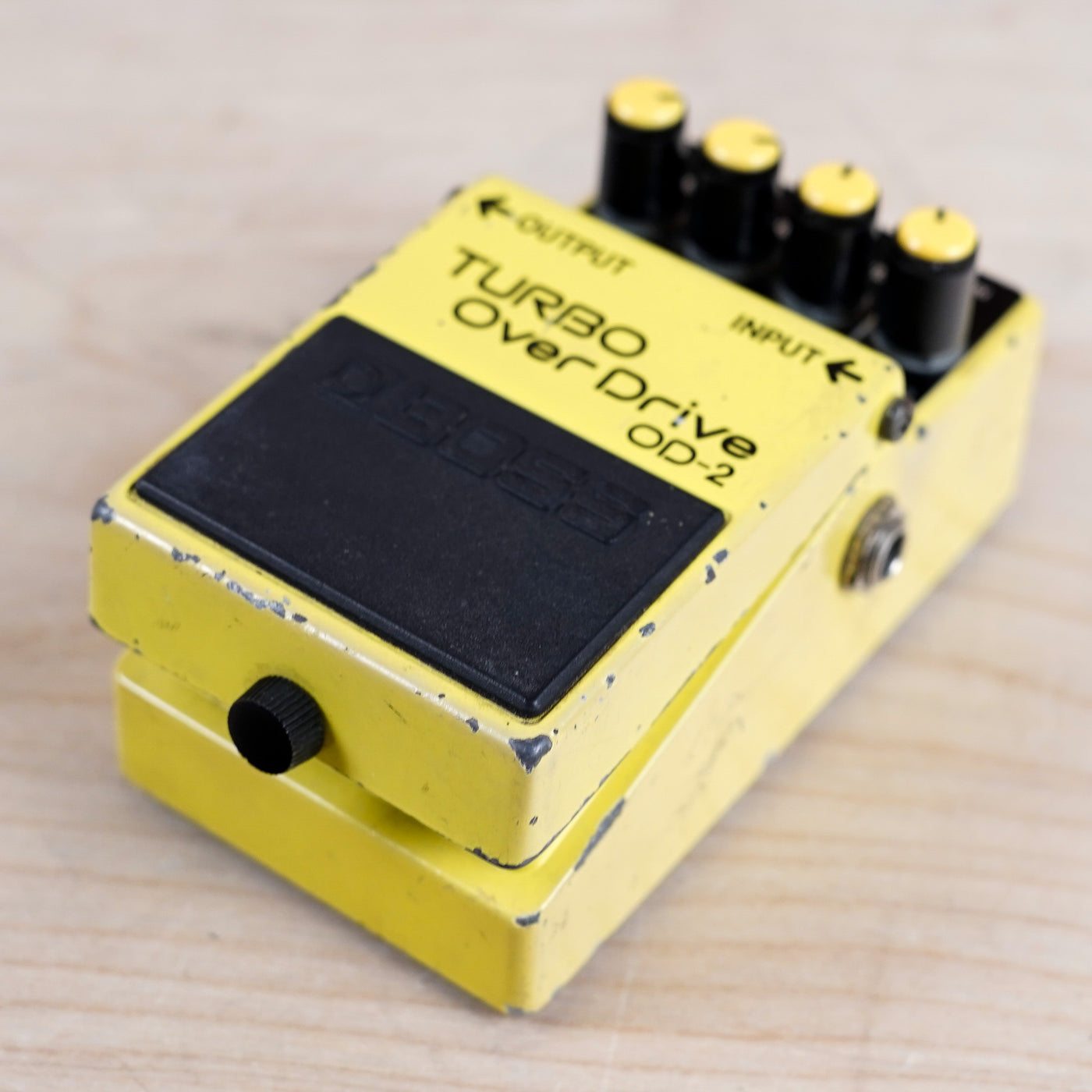 Boss OD-2 Turbo OverDrive (Black Label) 1985 Vintage Yellow Made in Japan MIJ
