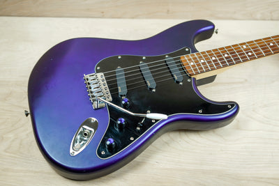 Fender Standard Stratocaster Satin SSS Modified w/ EMG Pickups MIM 2004 Midnight Blue Purple w/ Bag