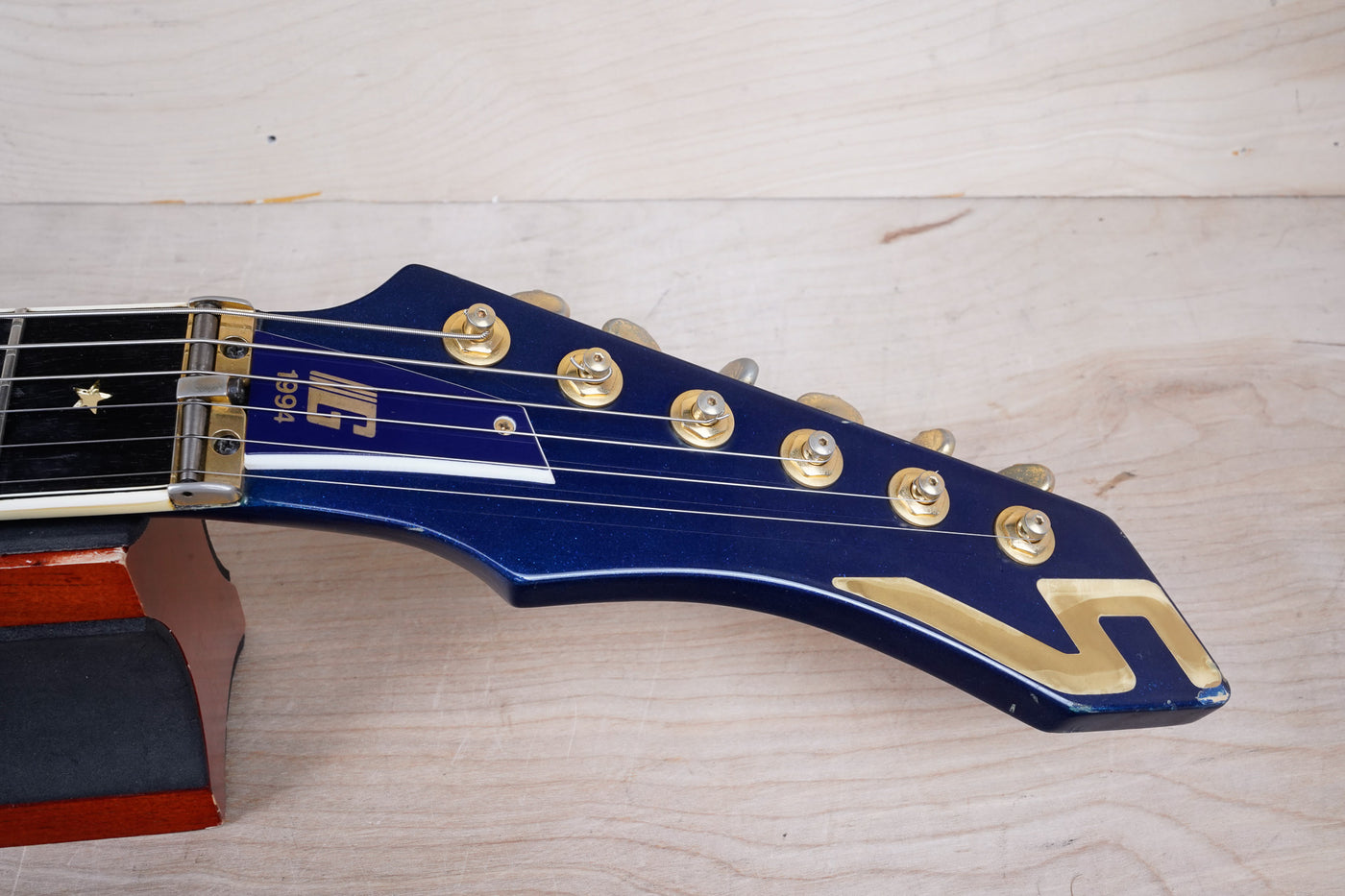 Guyatone LG-2100 Sharp 5 MIJ 1994 Blue Bartolini Pickups Japan w/ Bag