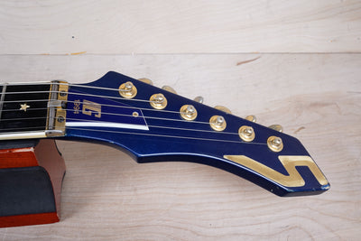 Guyatone LG-2100 Sharp 5 MIJ 1994 Blue Bartolini Pickups Japan w/ Bag