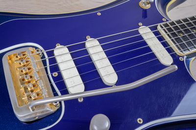 Guyatone LG-2100 Sharp 5 MIJ 1994 Blue Bartolini Pickups Japan w/ Bag