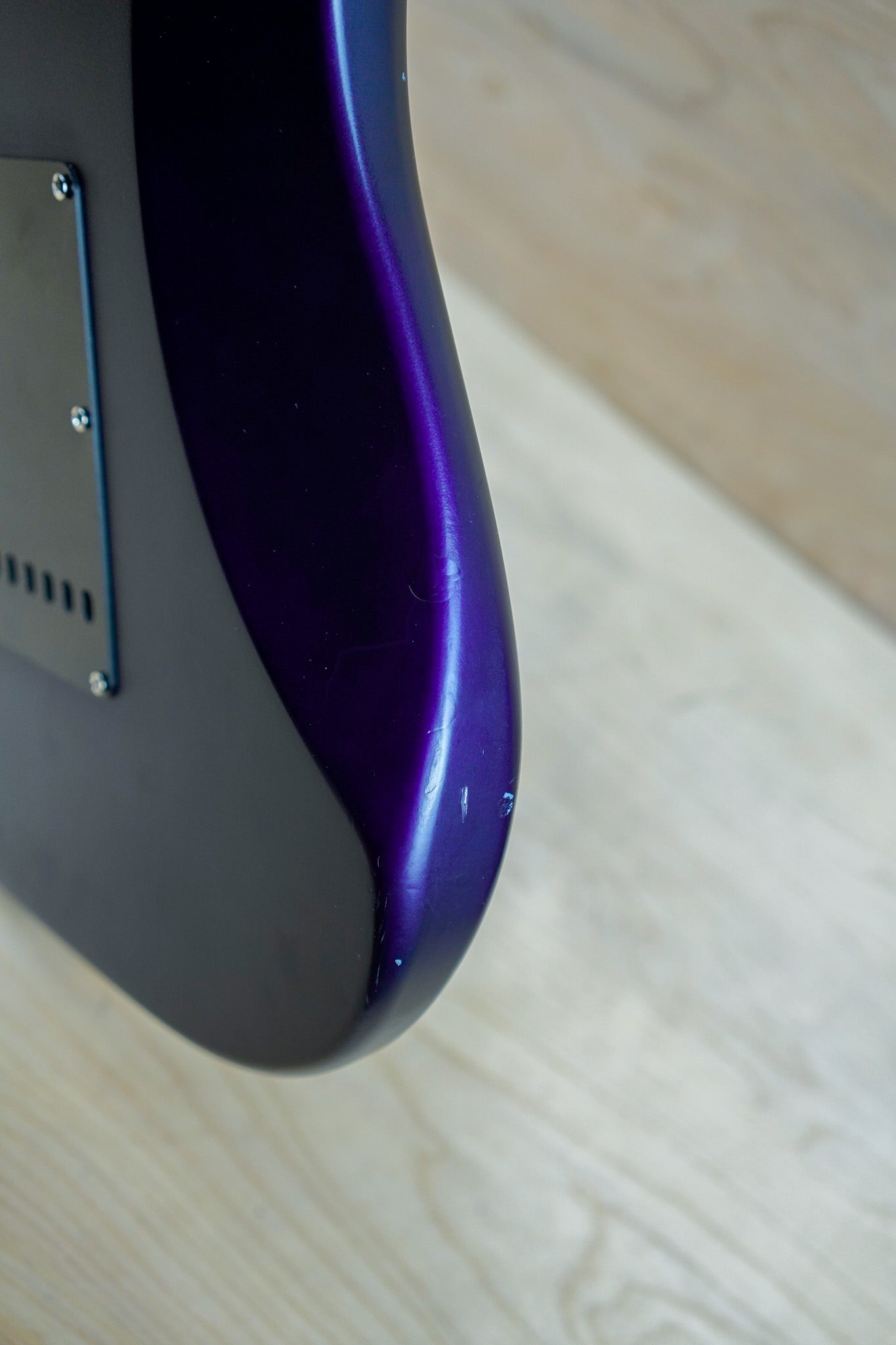 Fender Standard Stratocaster Satin SSS Modified w/ EMG Pickups MIM 2004 Midnight Blue Purple w/ Bag