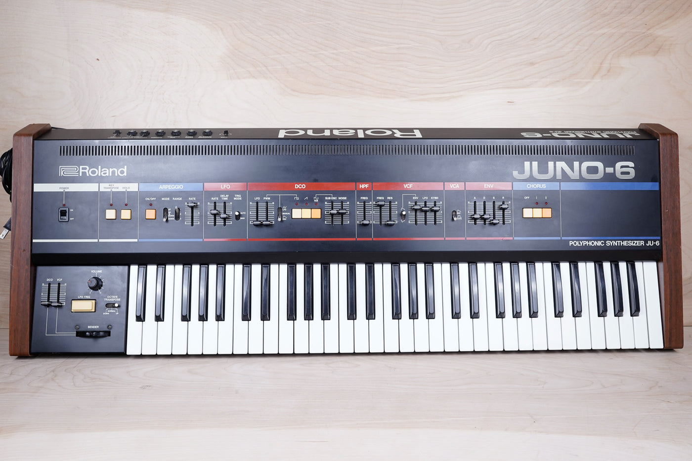 Roland Juno-6 61-Key Polyphonic Synthesizer 1983 100V Made in Japan MIJ