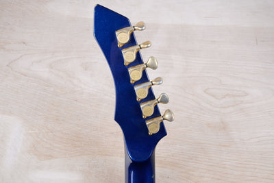 Guyatone LG-2100 Sharp 5 MIJ 1994 Blue Bartolini Pickups Japan w/ Bag