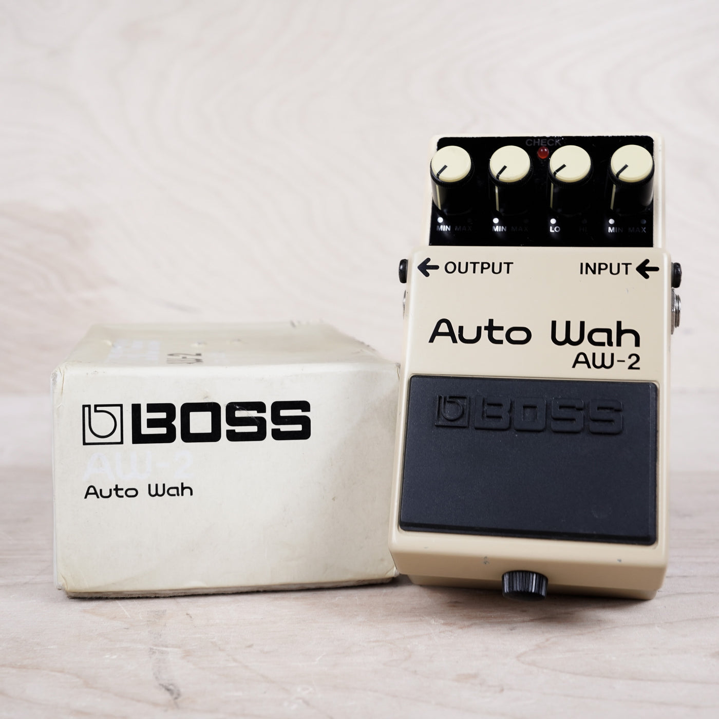 Boss AW-2 Auto Wah (Silver Label) 1998 Yellow In Box