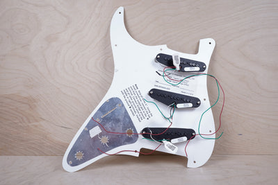 DiMarzio Pickguard Assembly FG2108_A9 For Stratocaster 2010's White Injector and Area '67 w/ Box