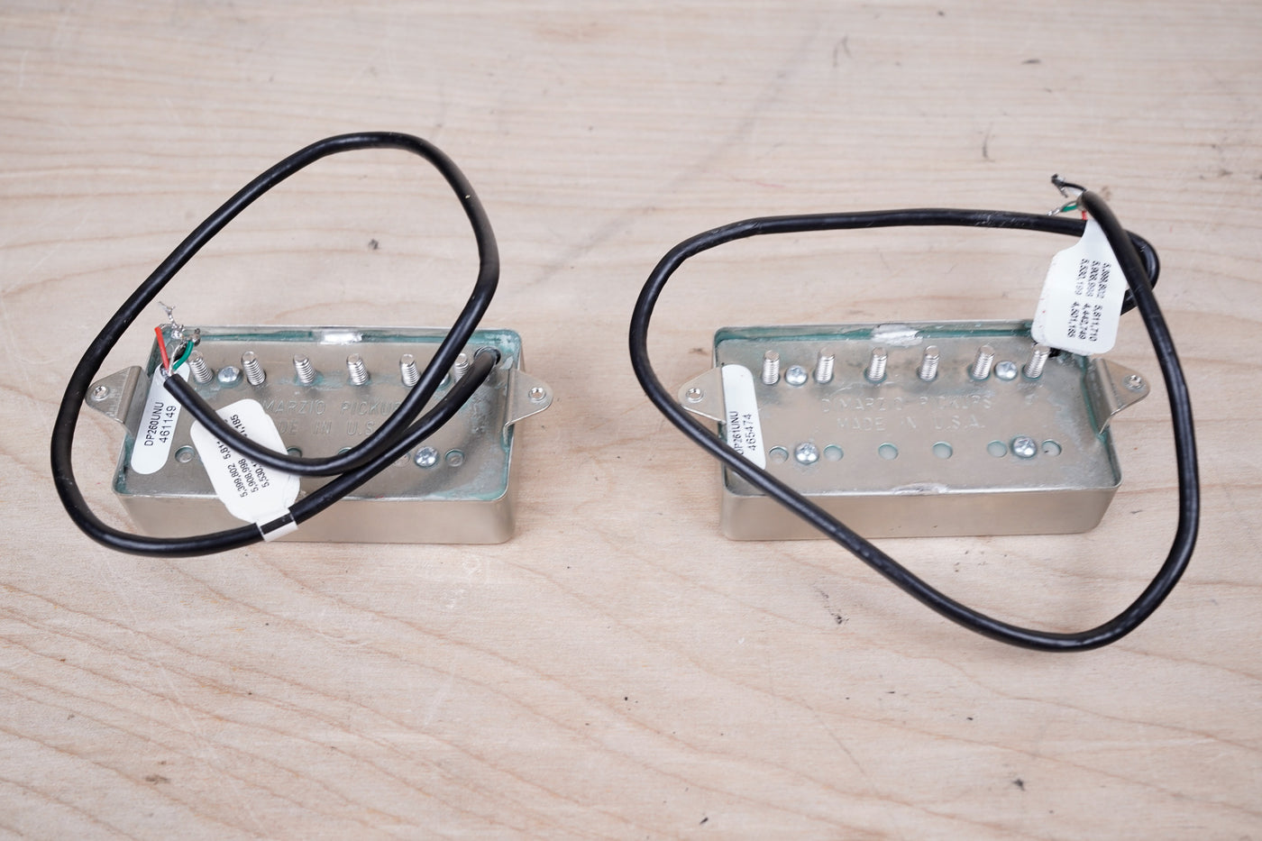 DiMarzio DP260 UNU and DP261 UNU PAF Master Neck and Bridge Humbucker Set Nickel Covers