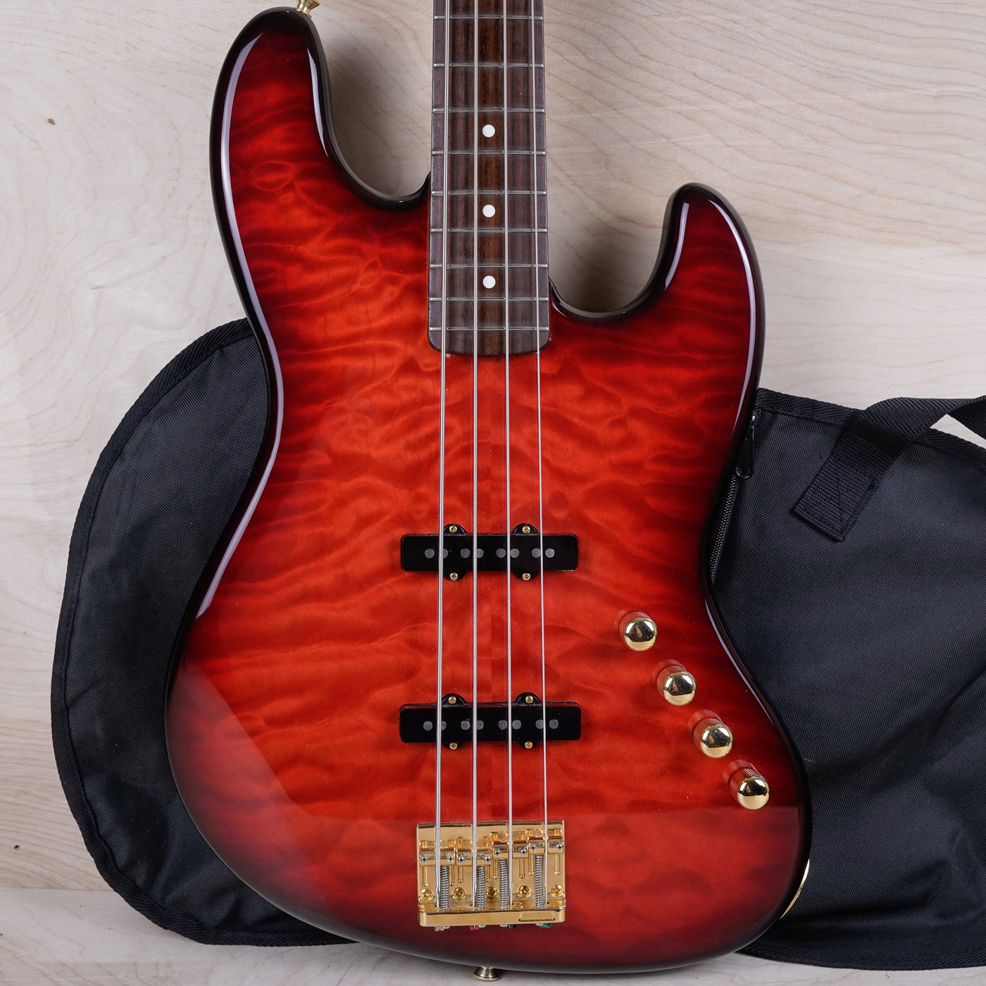 Fender Exclusive Series JB-62G Jazz Bass CIJ 2002 Red Flamed Top w/ Bag