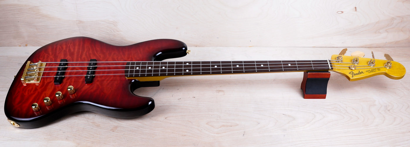 Fender JB-62G '62 Reissue Jazz Bass CIJ 2002 Red Flame Top Crafted in Japan w/ Bag