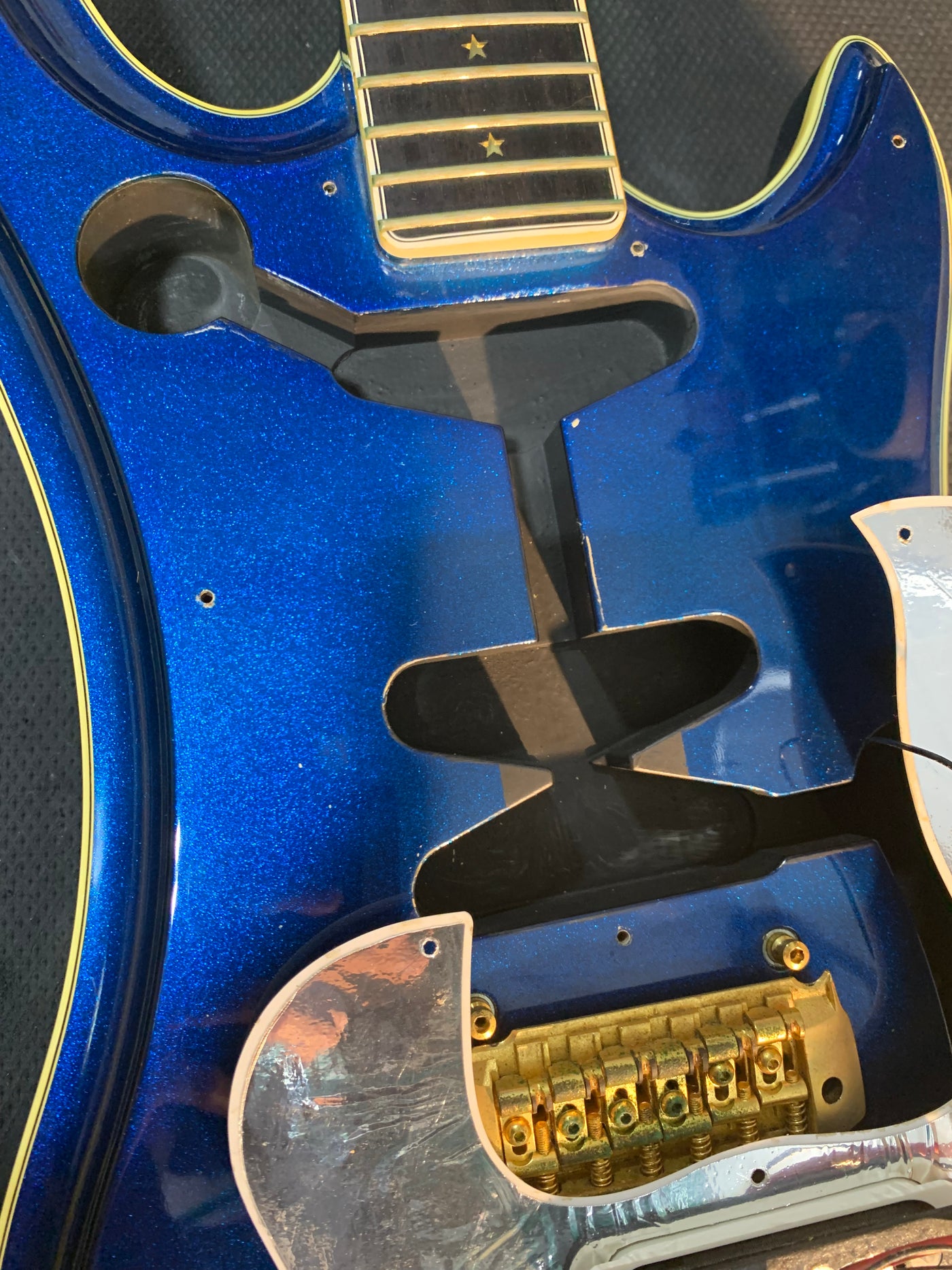 Guyatone LG-2100M Sharp 5 MIJ 1994 Blue Made in Japan w/ Hard Case