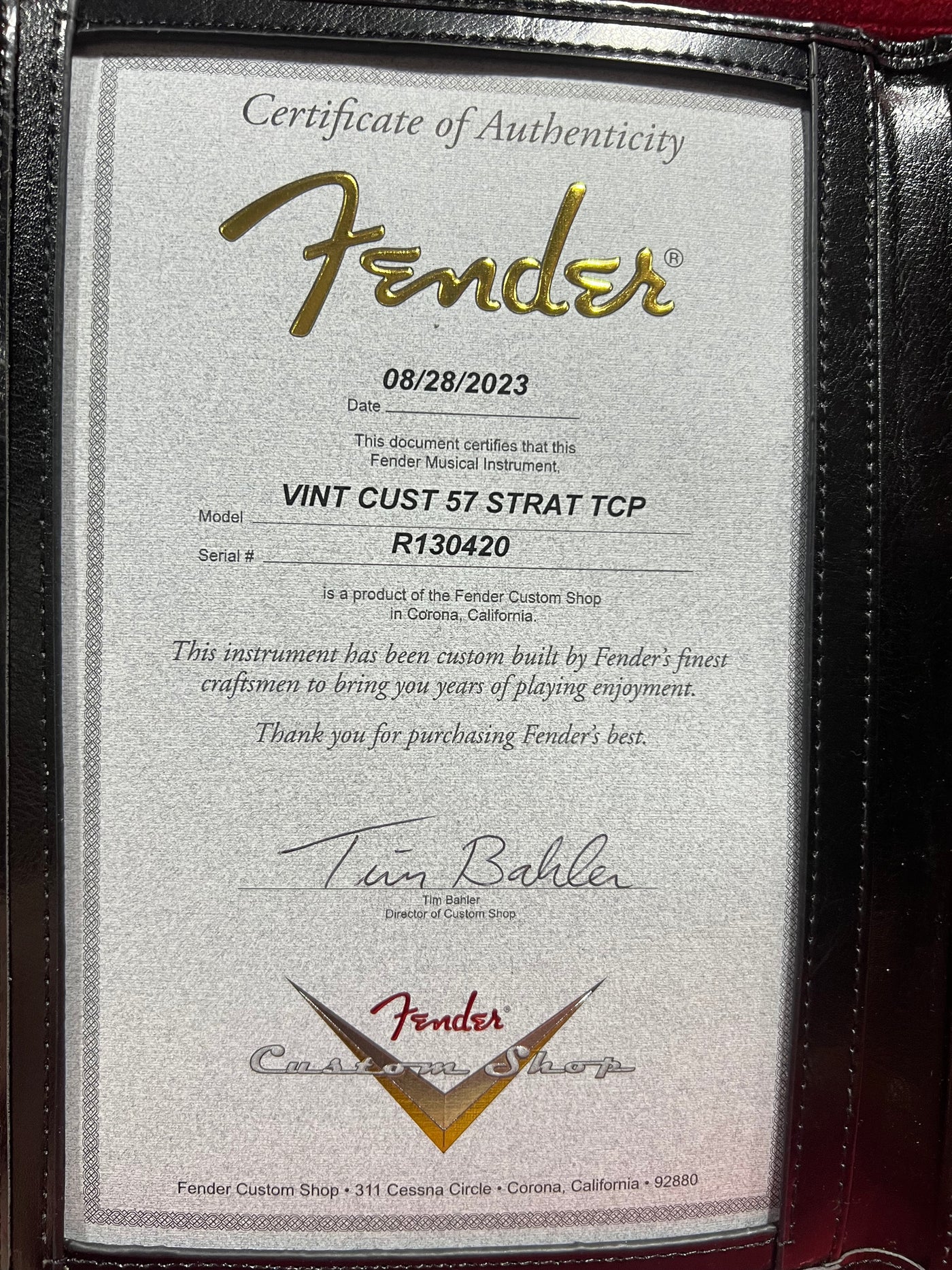 Fender Vintage Custom Shop 1957 Reissue Stratocaster TCP Time Capsule 2023 Aged White Blonde w/ OHSC