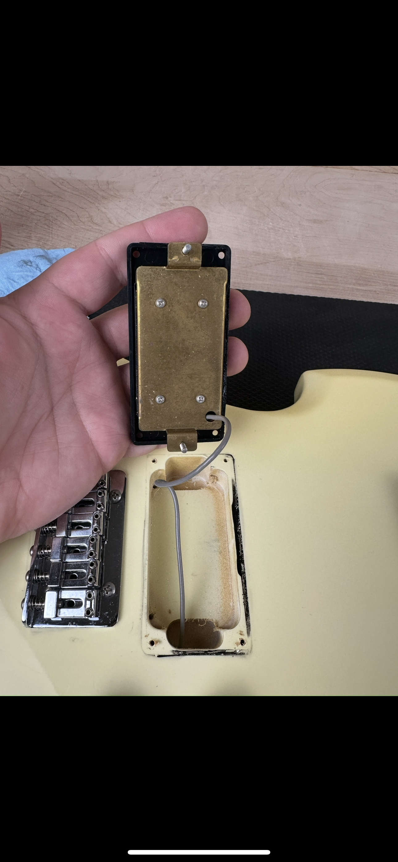 B.C. Rich Warlock WG-035 Mini Guitar 1990's White Made in Japan MIJ w/ Bag