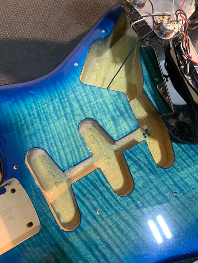 Fender Limited Edition ST-62 FMT Stratocaster Reissue MIJ 2013 Blue Flame Japan w/ Bag