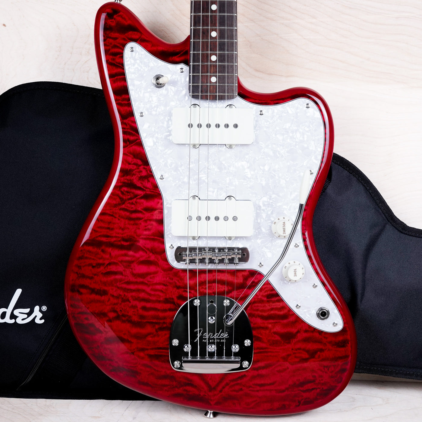 Fender Hybrid II Jazzmaster MIJ 2023 Quilt Red Beryl Japan Exclusive w/ Bag