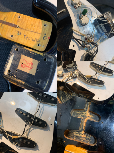 Fender 40th Anniversary ST54-70AS Stratocaster Reissue MIJ 1994 Black Japan w/ Foto Flame Neck w/ Bag
