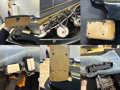 Fender PJ-455 Precision Bass Special MIJ 1987 Black PJ Vintage Made in Japan w/ Bag