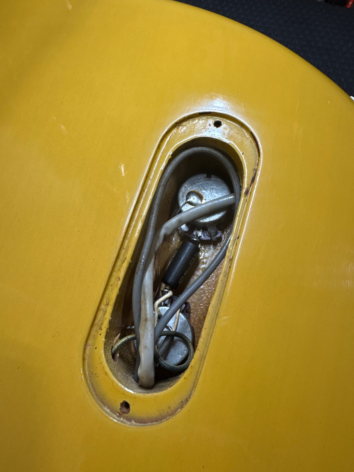 Burny Super Grade RTV-80-58 MIJ 1982 TV Yellow Vintage Japan Junior Double Cutaway Jr DC w/ Bag