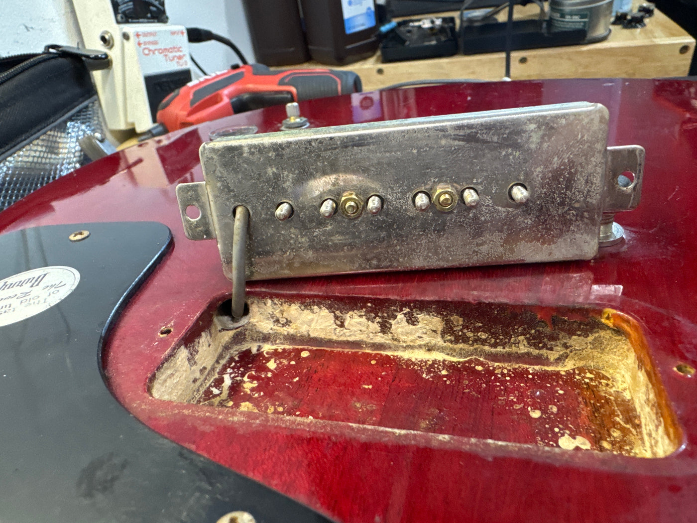 Burny Rock'n Roll Version TV-55 MIJ 1986 Cherry Vintage Japan Junior Double Cutaway Jr DC w/ Bag