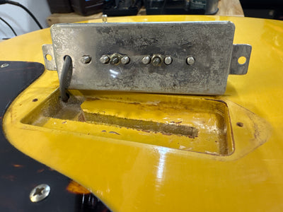 Burny Super Grade RTV-80-58 MIJ 1982 TV Yellow Vintage Japan Junior Double Cutaway Jr DC w/ Bag