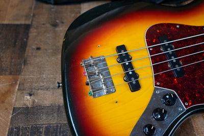 Greco JB-500S Electric J Bass 1974 Sunburst Block Inlays Made in Japan MIJ W/ Bag