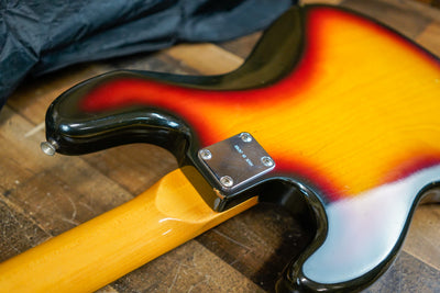 Greco JB-500S Electric J Bass 1974 Sunburst Block Inlays Made in Japan MIJ W/ Bag
