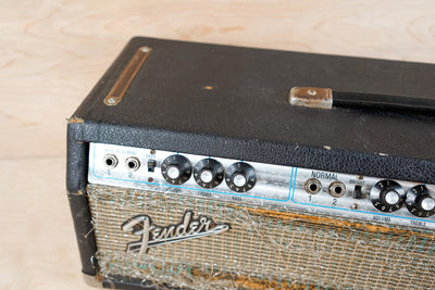 Fender Bassman 100 Guitar Amp Head 1974 Vintage Silverface