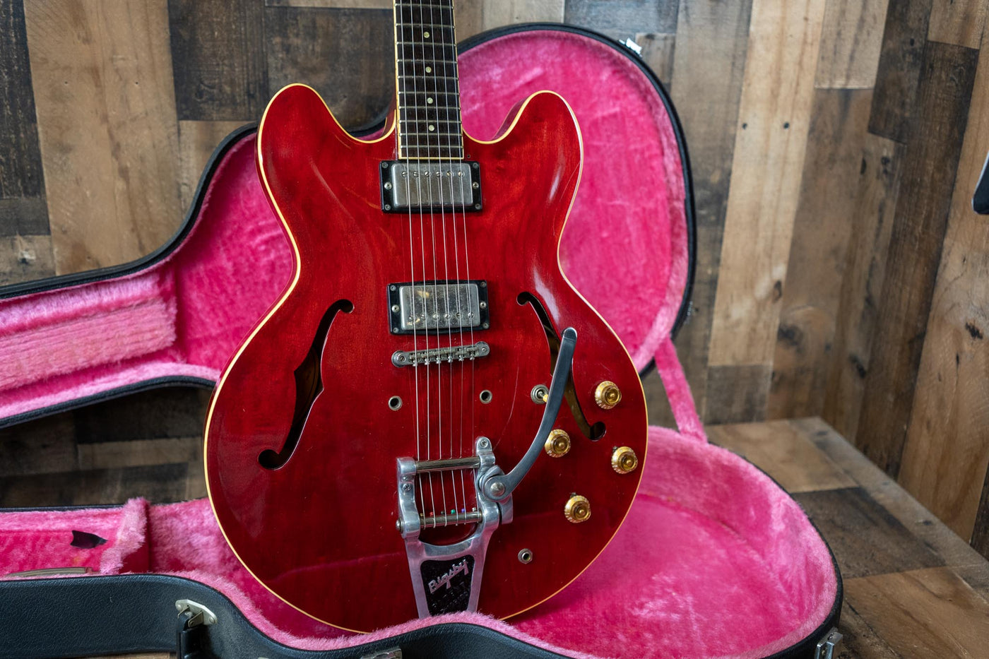 Orville by Gibson ES-335 Dot 1990 Cherry Modded Bigsby w/ Hard Case